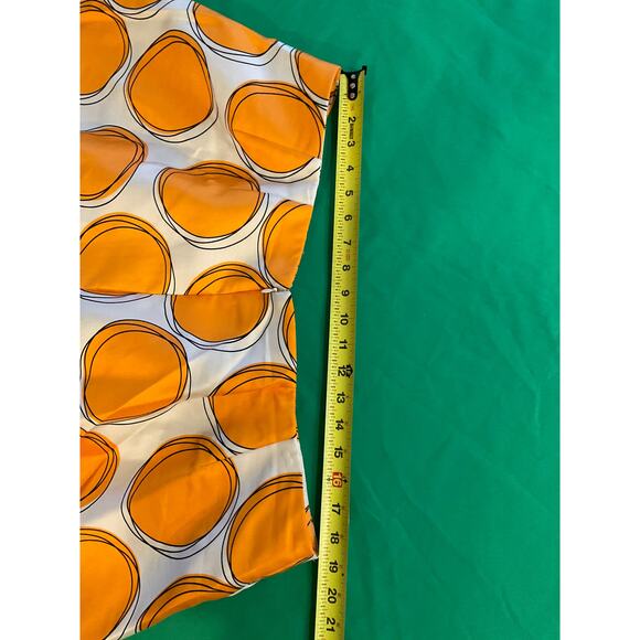 Lane Bryant The Modernist Abstract Orange Cream Box Pleat Circles skirt 20 - Picture 10 of 13